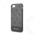 Чехол Guess Leather with Logo для iPhone SE, серый