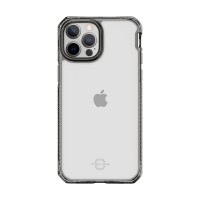 Антибактериальный чехол-накладка ITSKINS HYBRID CLEAR для iPhone 13 Pro Max (6.7"), черный/прозрачный (AP2M-HBMKC-BKTR)