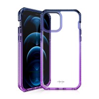 Чехол-накладка противоударный ITSKINS SUPREME PRISM для Apple iPhone 12/12 Pro (6.1") т-синий/сиреневый