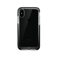 Чехол-накладка LAUT FLURO для Apple iPhone X/XS ударопрочный, прозр., черн.кант