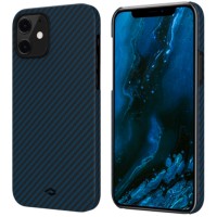 Чехол Pitaka MagEZ Case для iPhone 12 Mini , черно-синий, кевлар (арамид)