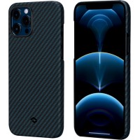 Чехол Pitaka MagEZ Case для iPhone 12 PRO Max, черно-синий , кевлар (арамид)