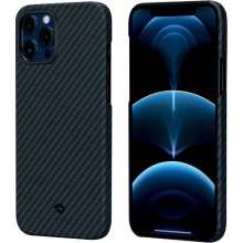 Чехол Pitaka MagEZ Case для iPhone 12 PRO Max, черно-синий , кевлар (арамид)