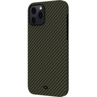 Чехол Pitaka MagEZ Case для iPhone 12 PRO Max, черно-зеленый, кевлар (арамид)