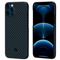 Чехол Pitaka MagEZ Case для iPhone 12 Pro, черно-синий, кевлар (арамид)