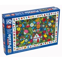 Пазл с развивающей игрой АЙРИС-ПРЕСС 27713 Домик в цветах 96 эл.