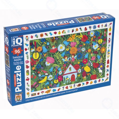 Пазл с развивающей игрой АЙРИС-ПРЕСС 27713 Домик в цветах 96 эл.
