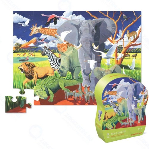 Пазл CROCODILE CREEK 4077-3 Дикое сафари, 36 деталей