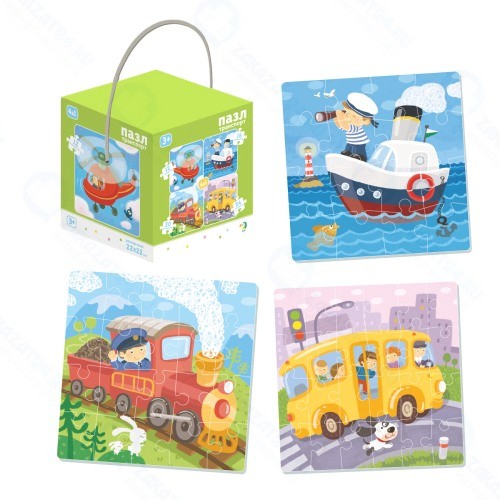 Пазл DODO 300132 Транспорт 4в1