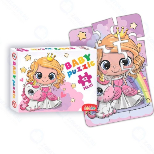 Пазл ДРОФА-МЕДИА 4035 Baby Puzzle. Принцесса и единорог