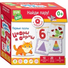 Развивающая игра FUN BOX Найди пару! Цифры и формы Развивающая игра FUN BOX Найди пару! Цифры и формы