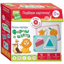 Развивающая игра FUN BOX Подбери картинку! Формы и цвета Развивающая игра FUN BOX Подбери картинку! Формы и цвета