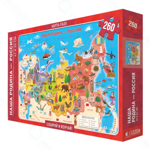 Пазл ГЕОДОМ 2272 Наша Родина-Россия