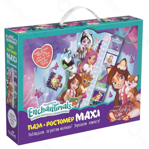 Пазл-ростомер ORIGAMI 05247 Энчантималс, 24 элемента