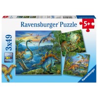 Пазл RAVENSBURGER Динозавры, 3х49 эл.