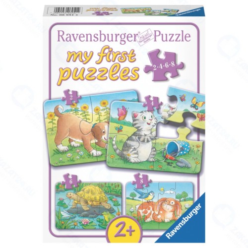 Пазл RAVENSBURGER Милые животные, 2/4/6/8 эл.