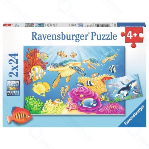 Пазл RAVENSBURGER На глубине моря, 2х24 эл.