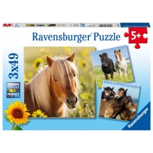 Пазл RAVENSBURGER Пони 3х49