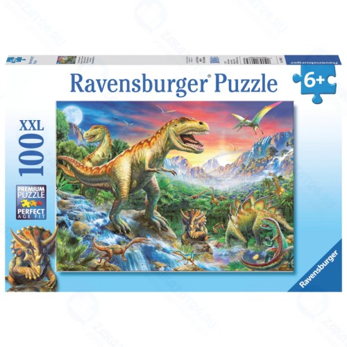 Пазл RAVENSBURGER У динозавров 100 эл.