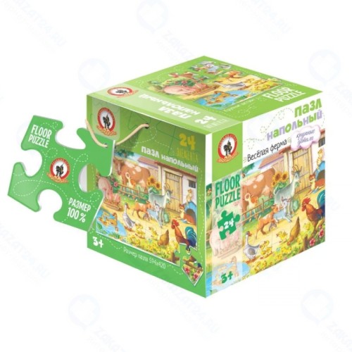 Пазл напольный РУССКИЙ СТИЛЬ 02503 Весёлая ферма