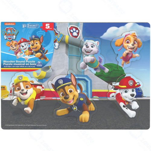 Пазл SPIN MASTER 6059998 Щенячий патруль, деревянный со звуками