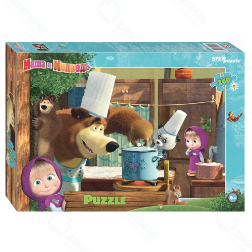 Пазл STEP PUZZLE 95082 Маша и Медведь - 2, 260 эл.