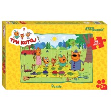 Пазл макси STEP PUZZLE 90033 Три кота, 24 элемента Пазл макси STEP PUZZLE 90033 Три кота, 24 элемента