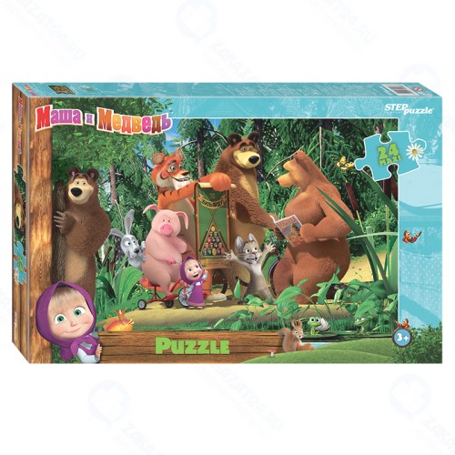 Пазл макси STEP PUZZLE 90048 Маша и Медведь - 2, 24 элемента