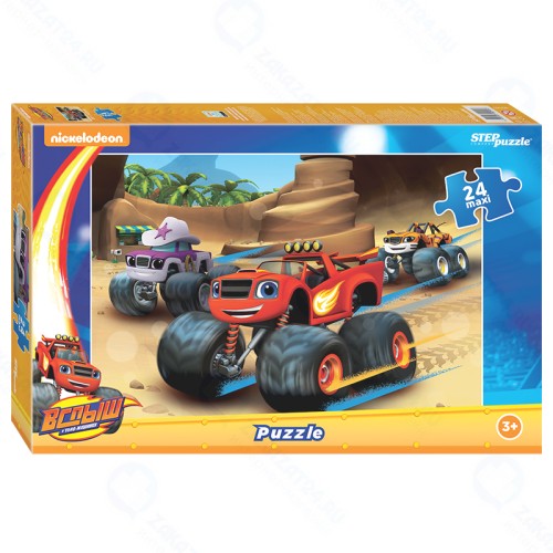 Пазл maxi STEP PUZZLE 90046 Nickelodeon. Вспыш и чудо-машинки 24 эл.