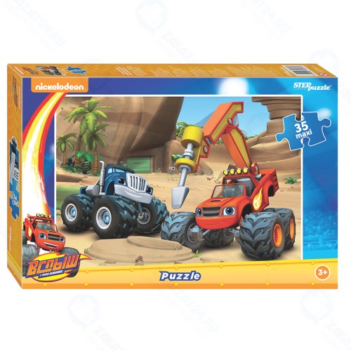 Пазл maxi STEP PUZZLE 91238 Вспыш и чудо-машинки 35 эл.