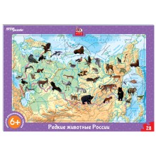 Развивающий пазл STEP PUZZLE 80462 Редкие животные России, 28 элементов Развивающий пазл STEP PUZZLE 80462 Редкие животные России, 28 элементов