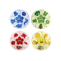 Деревянный пазл WOODLANDTOYS 149101 круглый Цвета