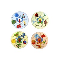 Деревянный пазл WOODLANDTOYS 149105 круглый Времена года