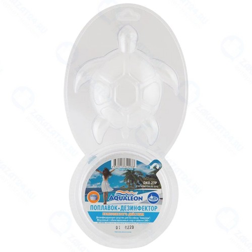 Дезинфектор AQUALEON МСХ КД медленный стабилизированный хлор комплексного действия, таблетка 200г (Поплавок)