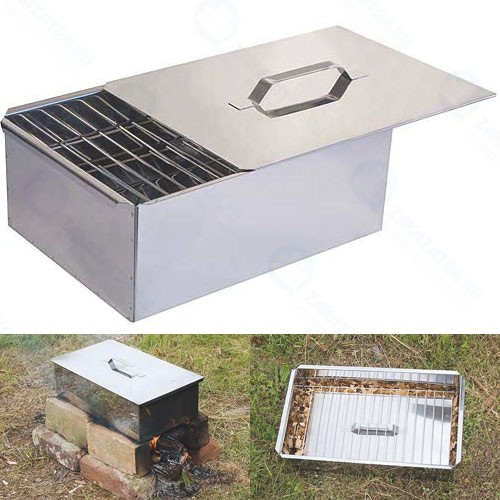 Коптильня TEHNOLIT двухъярусная с поддоном, 59х32.5х23см