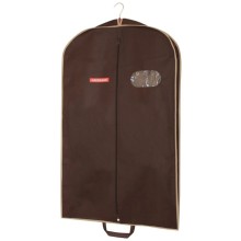 Чехол для одежды объемный Hausmann HM-701003CB с овальным окном ПВХ и ручками 60*100*10, коричневый
