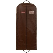 Чехол для одежды объемный Hausmann HM-701403CB с овальным окном ПВХ и ручками 60*140*10, коричневый