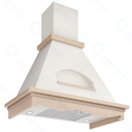 Кухонная вытяжка Elikor Бельведер 90 бежевый/дуб неокрашенный