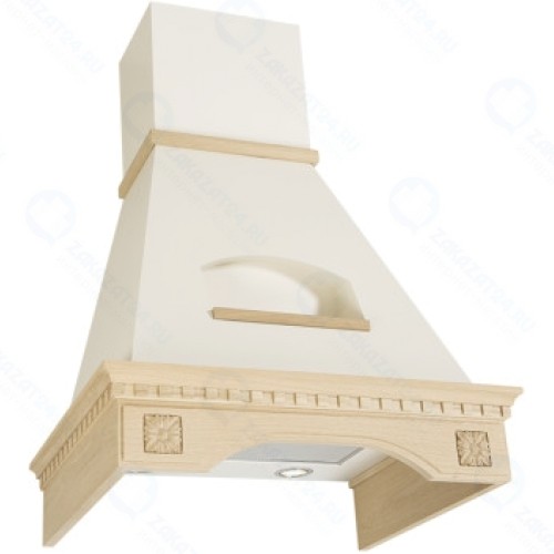 Кухонная вытяжка Elikor Бельведер Флореале 90 бежевый/дуб неокрашенный