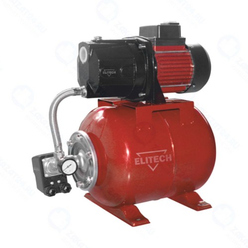 Насосная станция ELITECH САВ 650Ч/19 650Вт,55л\м,Н=35м,Гл=8м,1.3-2.6бар,ч\вод,чугун\сталь19л