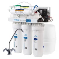 Фильтр для воды под мойку Гейзер Престиж ПМ, обратный осмос с насосом и минерализатором, бак 12 л