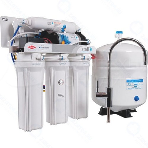 Система обратного осмоса РУСФИЛЬТР Atoll A-560Ep/A-550p STD, 5 ступеней, насос повышения давления, 260 л/сутки