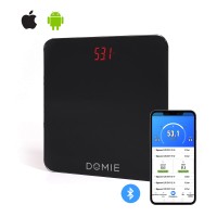 Весы электронные DOMIE с функцией Bluetooth и цифровым дисплеем (до 180 кг)