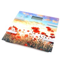 Весы напольные MARTA MT-1682 красные маки