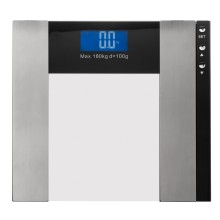 Напольные электронные весы REXANT с диагностикой тела и дисплеем (до 180 кг), прозрачное стекло/серебро