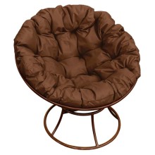 Садовое кресло M-GROUP Папасан без ротанга коричневое + коричневая подушка Садовое кресло M-GROUP Папасан без ротанга коричневое + коричневая подушка
