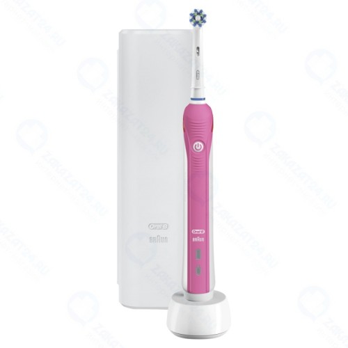 Зубная щетка электрическая ORAL-B Pro 2 (2500)/D501.513.2X CrossAction Pink + чехол