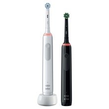 Набор электрических зубных щеток ORAL-B Pro 3 DUO черная и белая