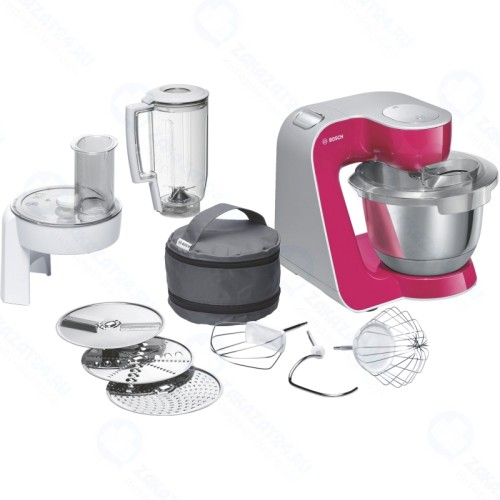 Кухонный комбайн Bosch MUM 58420 рубиновый/серебристый