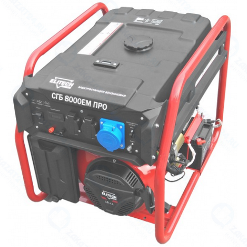 Генератор бензиновый ELITECH СГБ 8000EМ ПРО бен(4-такт),6.5кВт\16л.с.,420см3,т\бак-25л,90кг,эл.старт,счет